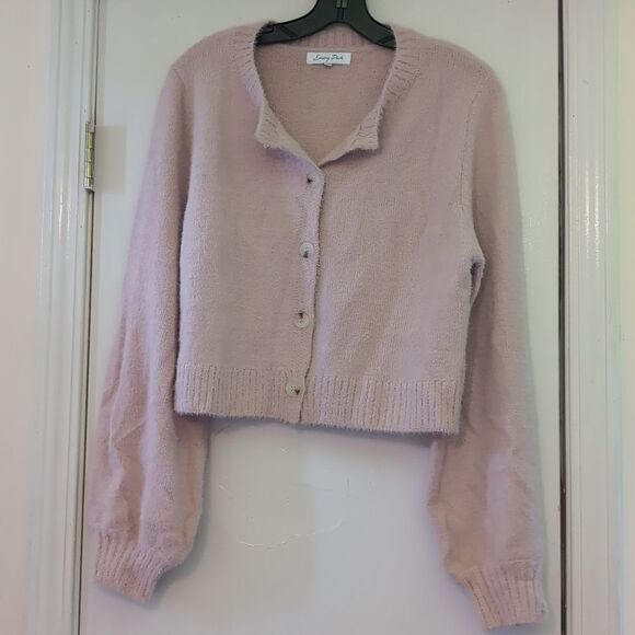 Emory‎ Park Rose Pink Soft Cardigan Sweater Size M - Picture 1 of 8